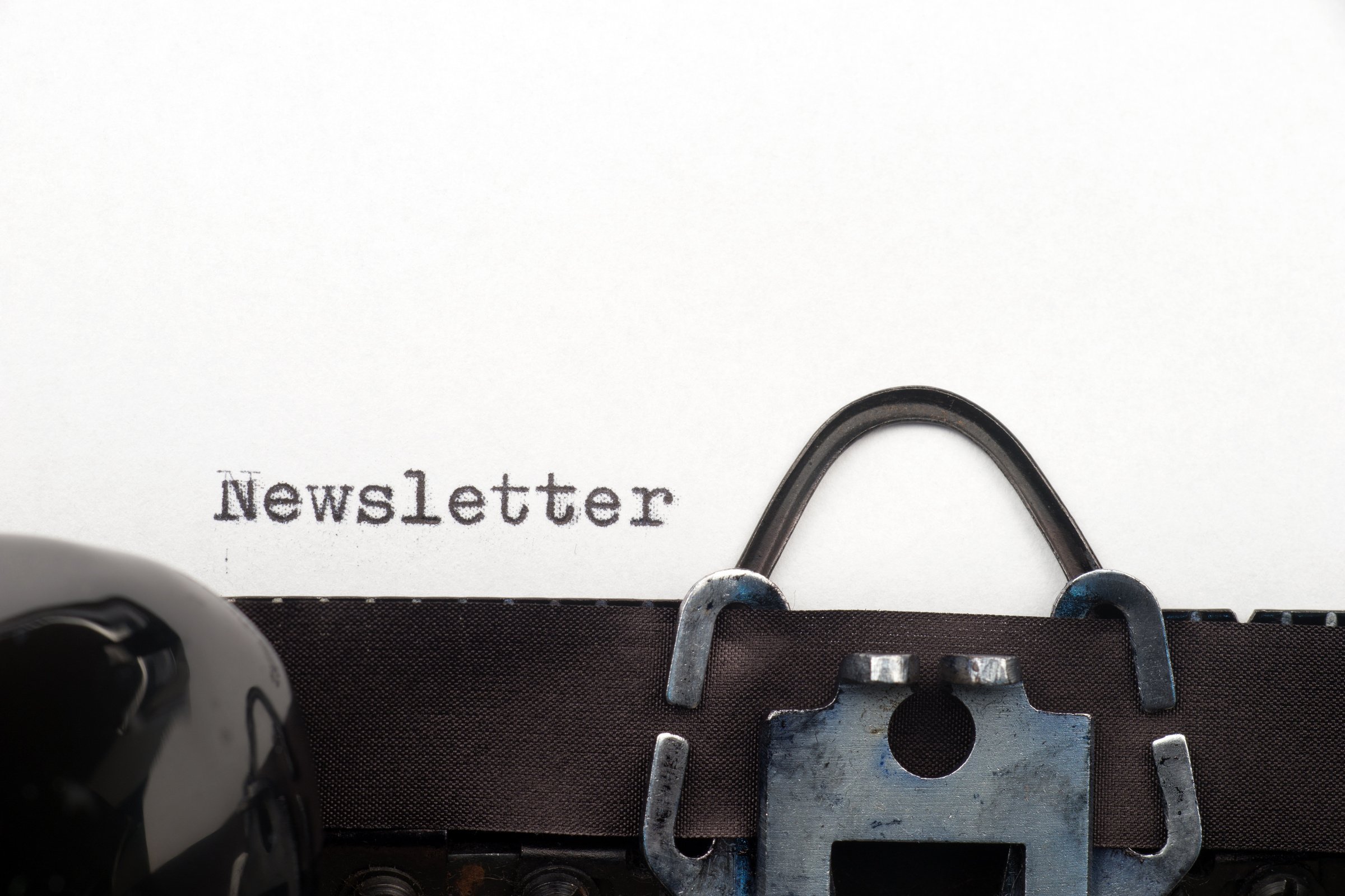 Newsletter - written on an old typewriter